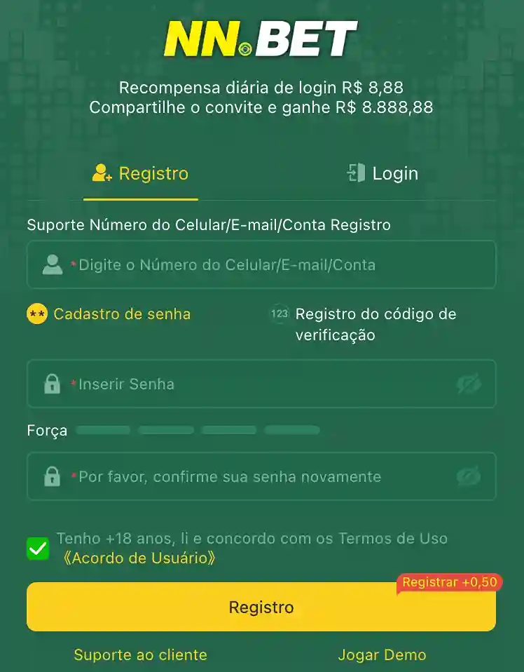 Cadastro na NNBET